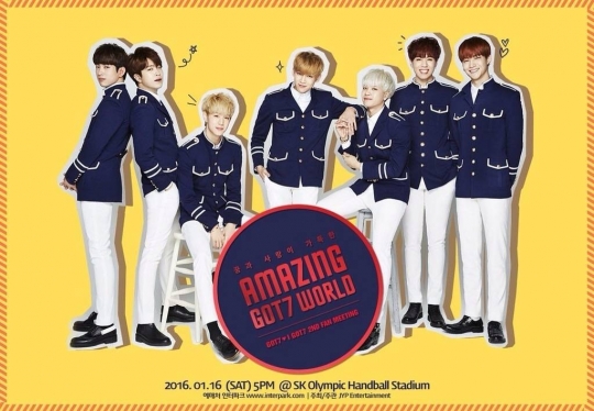 got7官推更新一则:got7 i got7 2nd fanmeeting wuli七子身穿统一