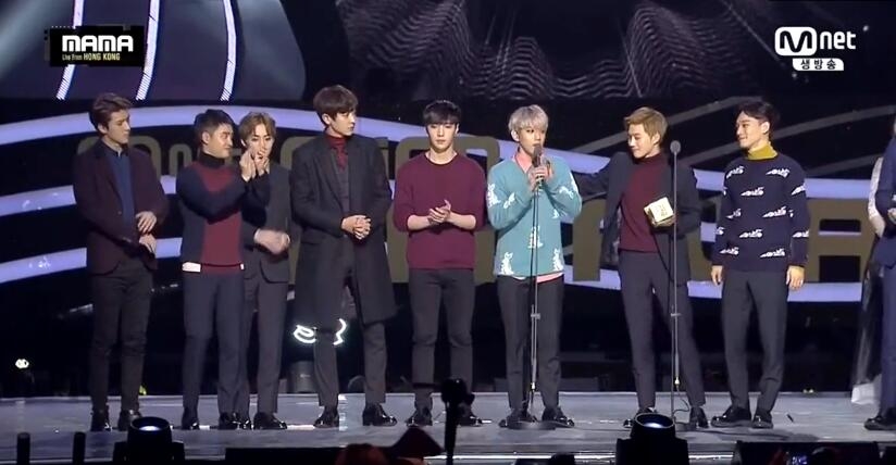 [exo][新闻]151202 2015mama颁奖礼最佳男子组合——exo!