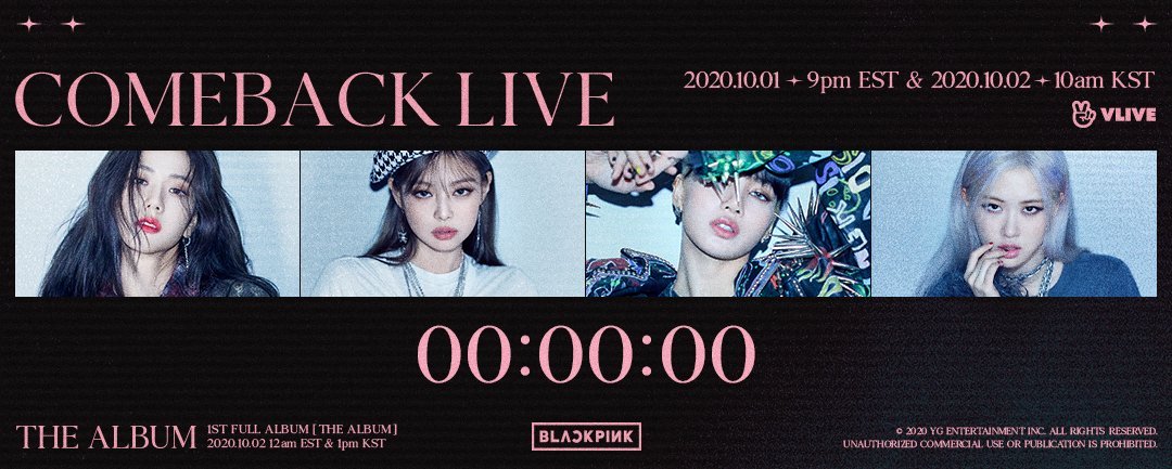 [星闻]blackpink将于今天上午韩国时间10点在blackpink vlive channel