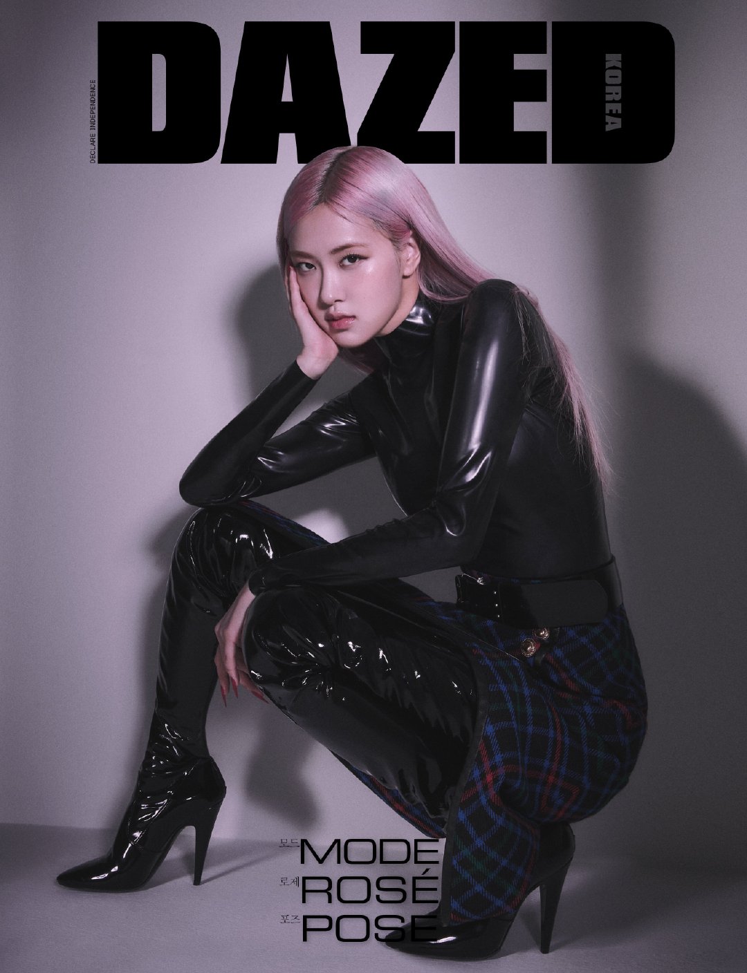 blackpink分享201019blackpinkrosedazedkorea11月刊封面画报大片释出