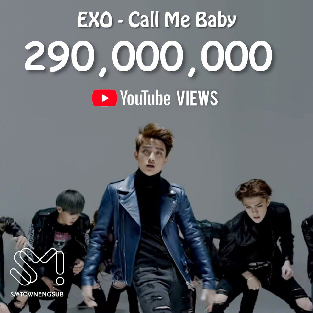 exo新闻210527exocallmebabymvyoutube点击量突破2亿9千万