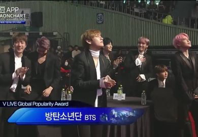 170222【防弹少年团】第6届Gaon Chart Music Awards VLIVE Global Popularity Award