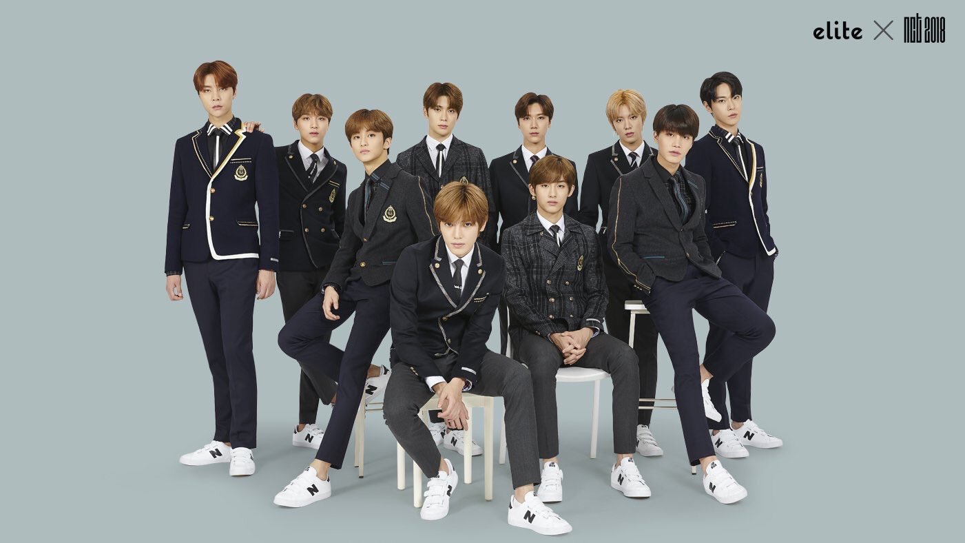 26日,由nct代言的校服品牌elite官方公开nct最新集体以及单人宣传照