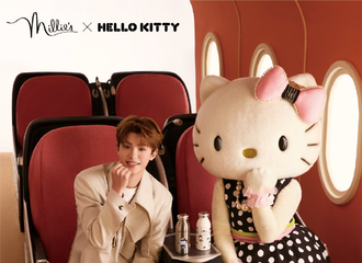[新闻]210813 前方双厨狂喜！黄妙妙与Hello Kitty可爱联动掉落同框照